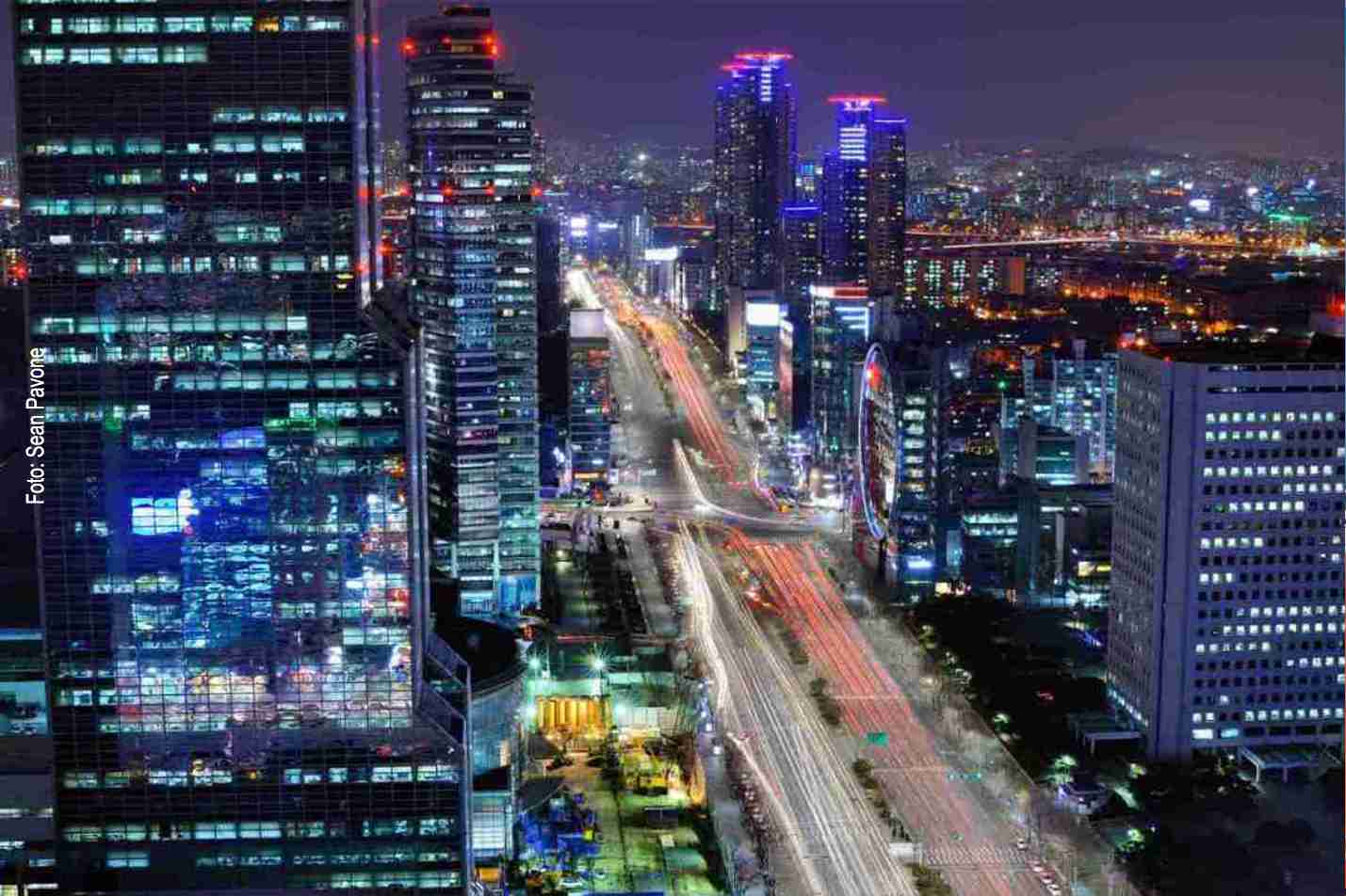 Gangnam-Stadtviertel in Seoul