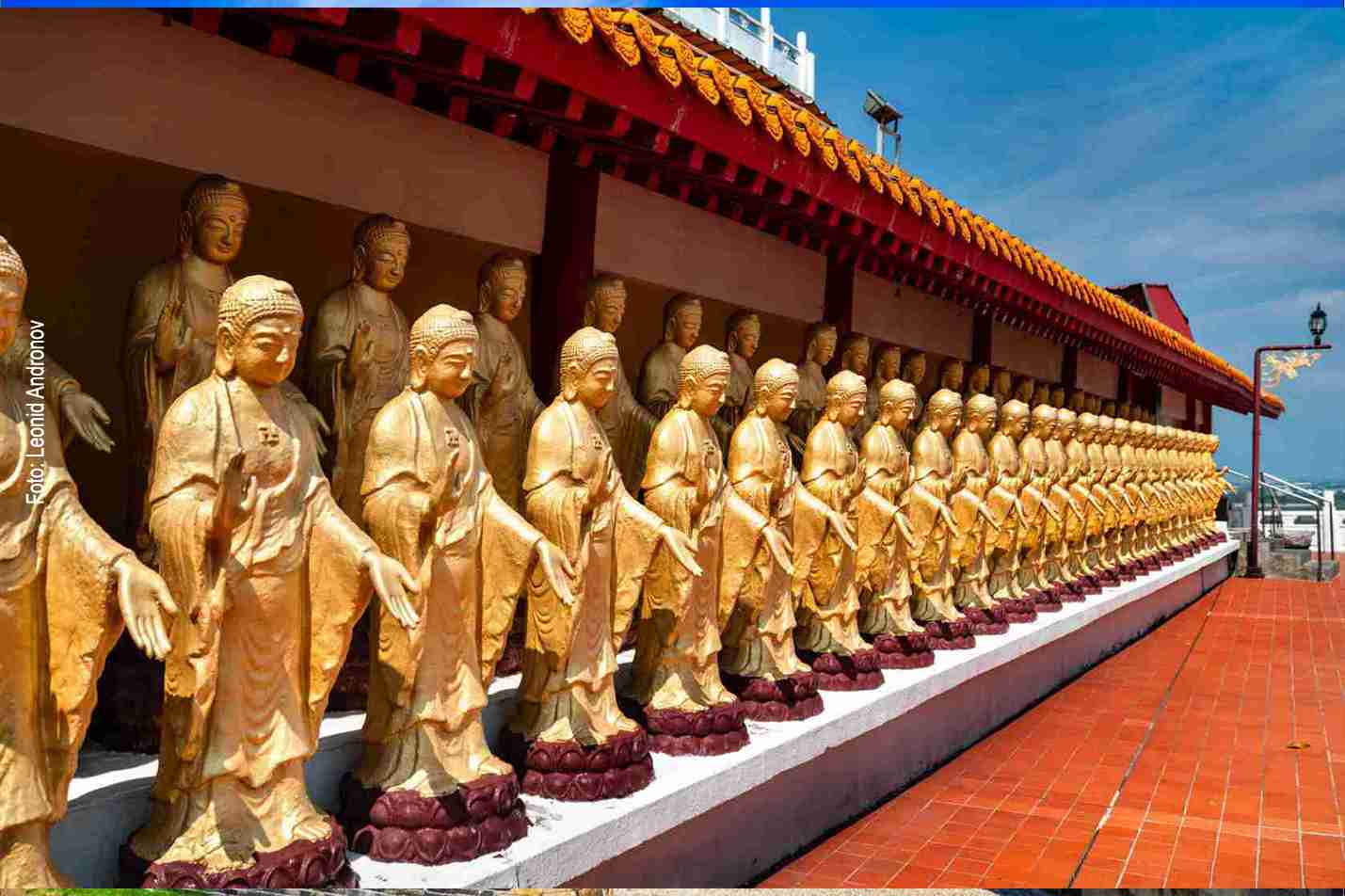 Goldene Buddha-Statue in Foguangshan