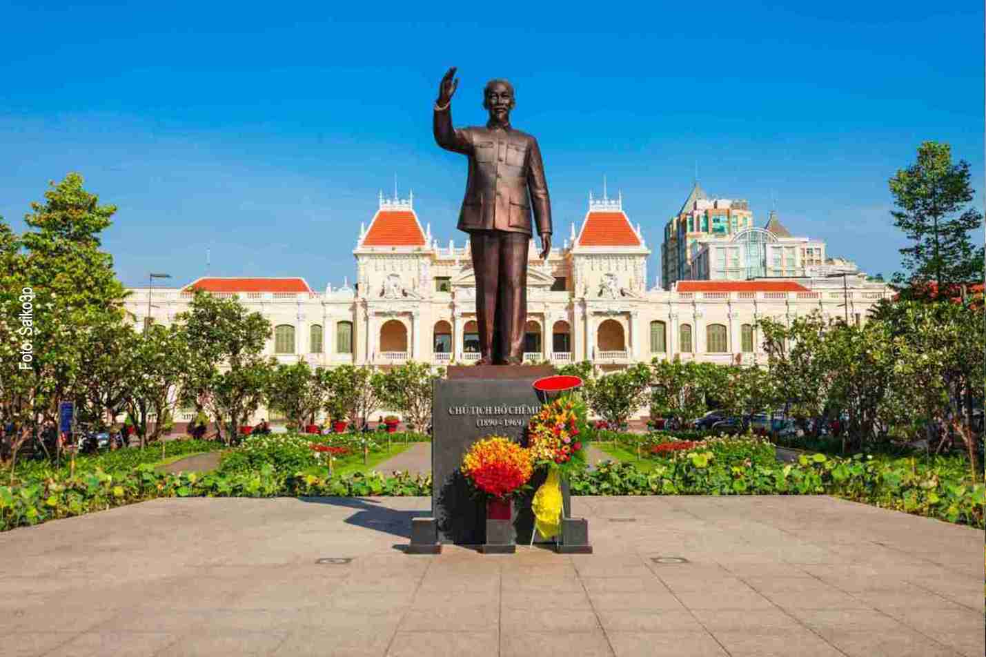 Kolonialgebäude des Rathauses von Ho-Chi-Minh-Stadt